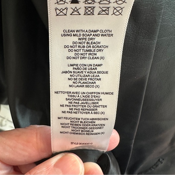 City Chic Black Faux Leather Royalty Double Breasted Blazer Size XL 22 NWT Edgy - Picture 8 of 13